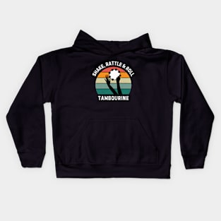 Shake, Rattle & Roll Tambourine - tambourine player Kids Hoodie